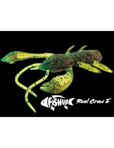 Naluca FishUp Real Craw, Green Pumpkin Brown Red and Purple, 5cm, 7buc/plic