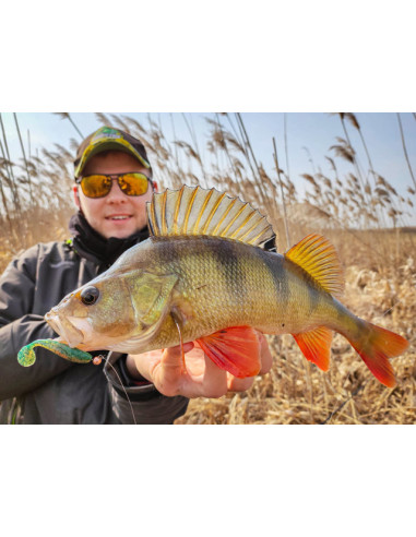 Shad FishUp Wizzle Shad, 055 Chartreuse Black, 5cm, 10buc/plic