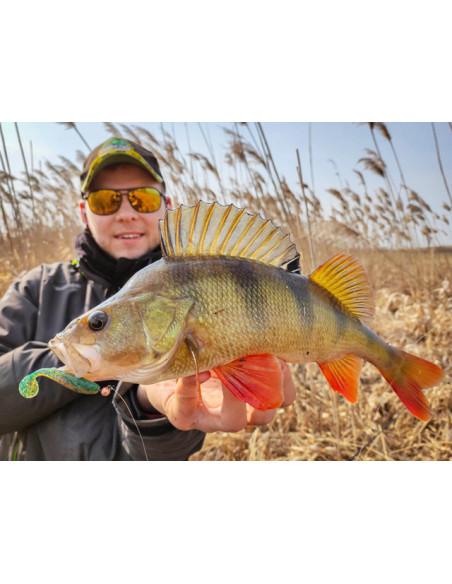 Shad FishUp Wizzle Shad, 074 Green Pumpkin Seed, 5cm, 10 buc/plic