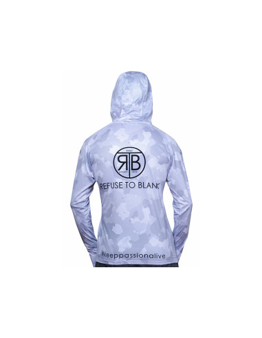 RTB UV Long Sleeve Hoodie UPF 50+ Light Camo Grey