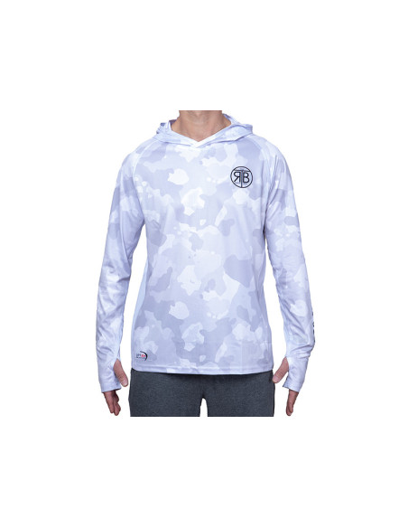 RTB UV Long Sleeve Hoodie UPF 50+ Light Camo Grey RTB UV Long Sleeve Hoodie UPF 50+ Light Camo Grey