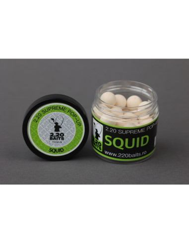 Pop-Up 2.20 Baits Supreme, Squid Alb, 16mm, 100ml