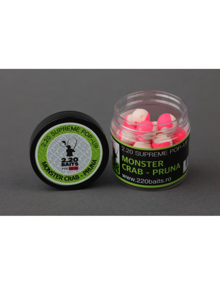 Pop-Up 2.20 Baits Supreme, Monster Crab & Pruna, 16mm, 100ml Pop-Up 2.20 Baits Supreme, Monster Crab & Pruna, 16mm, 100ml