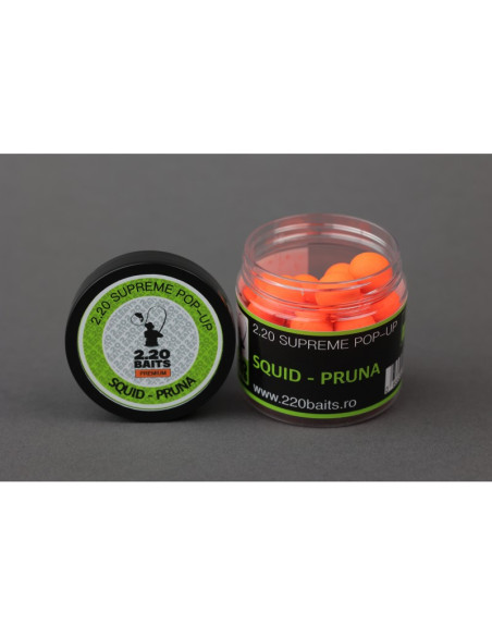 Pop-Up 2.20 Baits Supreme, Squid & Pruna, 16mm, 100ml Pop-Up 2.20 Baits Supreme, Squid & Pruna, 16mm, 100ml
