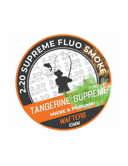 Wafter 2.20 Baits Supreme Tangerine Fluo Smoke, Miere & Porumb, 10mm, 50ml Wafter 2.20 Baits Supreme Tangerine Fluo Smoke, Miere & Porumb, 10mm, 50ml