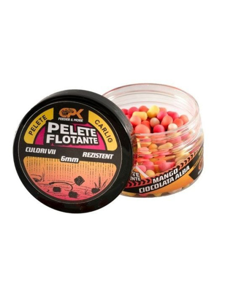 Pelete Pentru Carlig CPK Feeder Flotante, Mango-Ciocolata Alba, 6mm, 20g Pelete Pentru Carlig CPK Feeder Flotante, Mango-Ciocolata Alba, 6mm, 20g