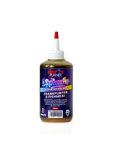 Lichid Activator Senzor Planet Splash Fumigena PVA Bag, Frankfurter & Fishmeal, 250ml Lichid Activator Senzor Planet Splash Fumigena PVA Bag, Frankfurter & Fishmeal, 250ml