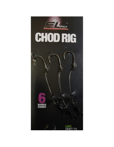 Montura Fl Chod Rig Short Barbed 6cm, Nr 6, 3 Buc