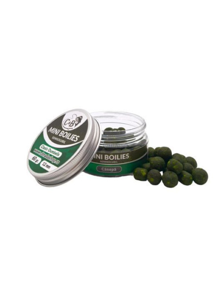 Boilies C&B Mini Semisolubil, Canepa, 12mm, 60g