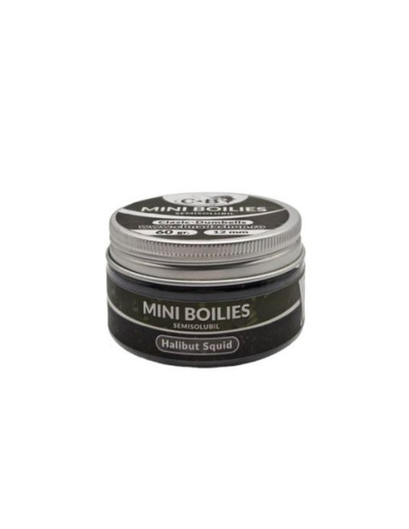Boilies C&B Mini Semisolubil, Halibut Squid, 12mm, 60g