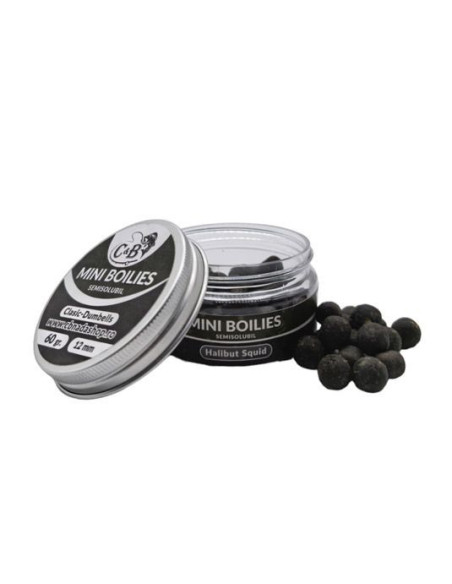 Boilies C&B Mini Semisolubil, Halibut Squid, 12mm, 60g