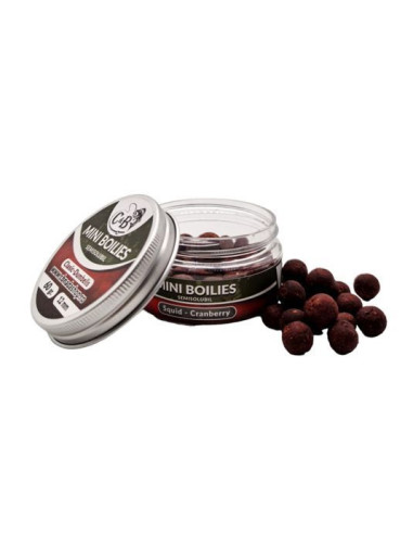Boilies C&B Mini Semisolubil, Squid Cranberry, 12mm, 60g