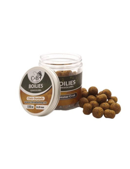Boilies C&B Semisolubil Dumbells, Monster Crab, 16-20mm, 150g