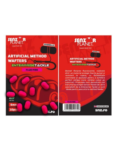 Dumbells Senzor Artificial Method Wafter Enterprise Tackle Fluo Pink, 6mm, 10buc