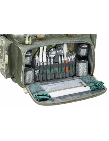 Geanta Termoizolanta Mivardi Dining Thermo Bag Camocode + Trusa Picnic 2 Persoane, 47x25x30cm