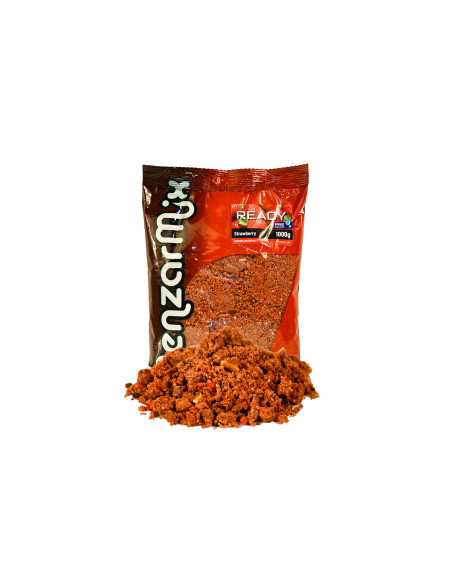 Groundbait Benzar Ready Carp, Capsuni, 1kg Groundbait Benzar Ready Carp, Capsuni, 1kg