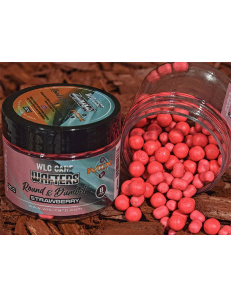 Wafters WLC Carp Wafters Round & Dumbell, Strawberry, 30g Wafters WLC Carp Wafters Round & Dumbell, Strawberry, 30g