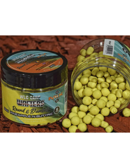 Wafters WLC Carp Wafters Round & Dumbell, Pineapple & N-butyric, 30g Wafters WLC Carp Wafters Round & Dumbell, Pineapple & N-butyric, 30g