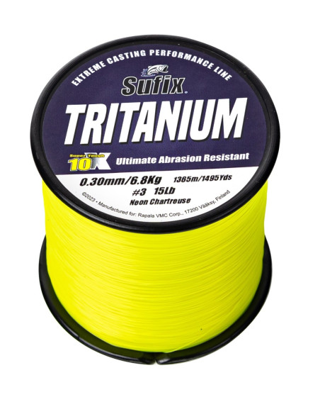 Fir Monofilament Sufix Tritanium, Neon Chartreuse, 895m - 1365m Fir Monofilament Sufix Tritanium, Neon Chartreuse, 895m - 1365m