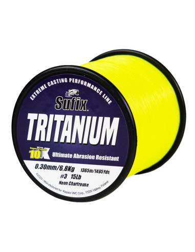 Fir Monofilament Sufix Tritanium, Neon Chartreuse, 895m - 1365m