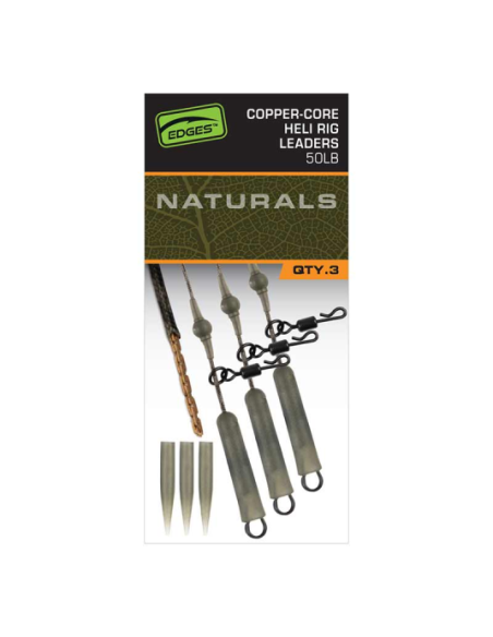 Kit monturi leadcore Fox Edges Naturals Copper Core Heli Leaders Kit monturi leadcore Fox Edges Naturals Copper Core Heli Leaders