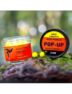 Pop-Up Feedermania High Power Boilies & Barrels, Sweet Pineapple, 8mm