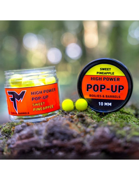 Pop-Up Feedermania High Power Boilies & Barrels, Sweet Pineapple, 10mm