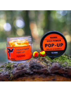Pop-Up Feedermania High Power Boilies & Barrels, Mango, 10mm