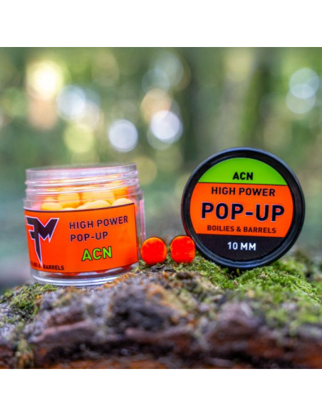 Pop-Up Feedermania High Power Boilies & Barrels, ACN, 10mm Pop-Up Feedermania High Power Boilies & Barrels, ACN, 10mm