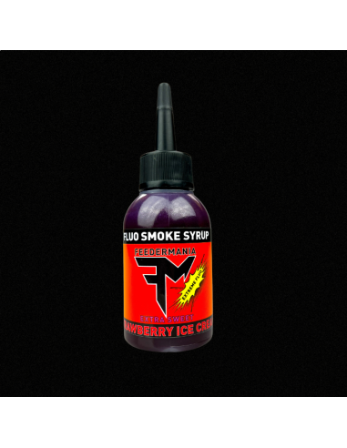 Atractant Feedermania Extreme Fluo Smoke Syrup, Strawberry Ice Cream, 75ml