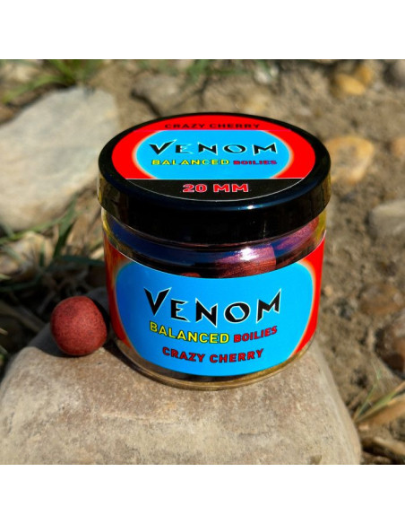 Boilies De Carlig Feedermania Venom Balanced Boilies, Crazy Cherry, 20mm, 100g Boilies De Carlig Feedermania Venom Balanced Boilies, Crazy Cherry, 20mm, 100g