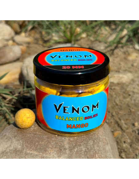 Boilies De Carlig Feedermania Venom Balanced Boilies, Mango, 20mm, 100g Boilies De Carlig Feedermania Venom Balanced Boilies, Mango, 20mm, 100g