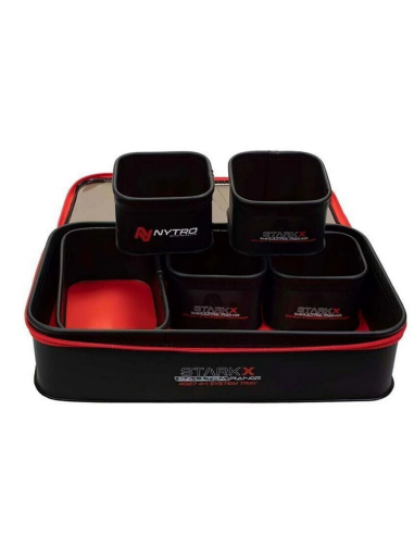 Set 4+1buc Bac/Geanta Accesorii Nytro Starkx System Tray, 40x27x8.5cm