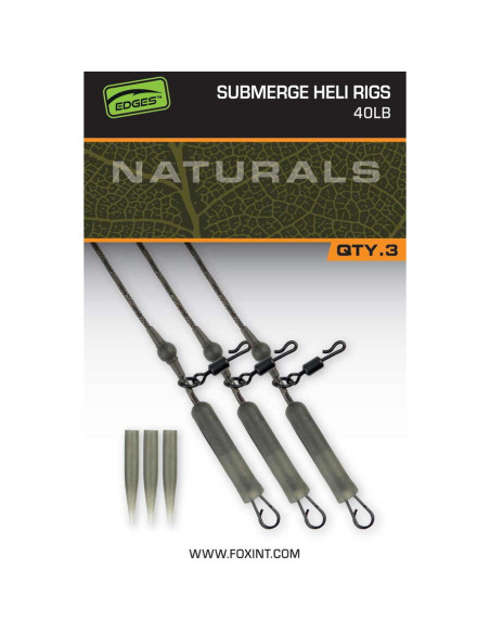 Set Montura Edges Naturals Submerge Heli Rigs, 40lb, 3buc/set Set Montura Edges Naturals Submerge Heli Rigs, 40lb, 3buc/set