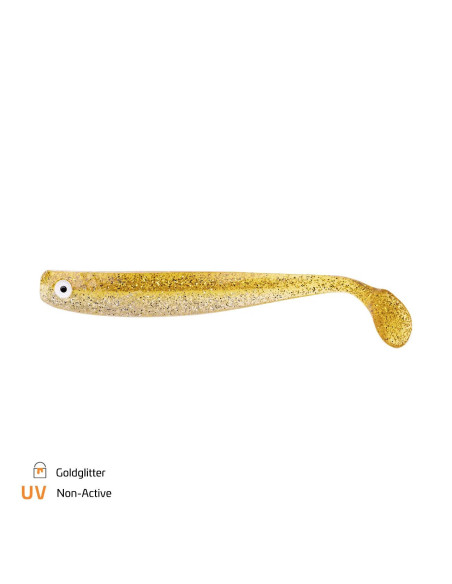 Shad Zeck Zander Gummi, Goldglitter, 16cm, 2buc Shad Zeck Zander Gummi, Goldglitter, 16cm, 2buc