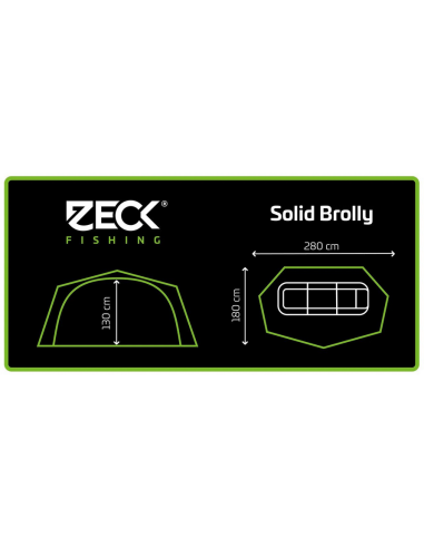 Cort Zeck Solid Brolly, 5000mm Coloana Apa, 280x180x130cm