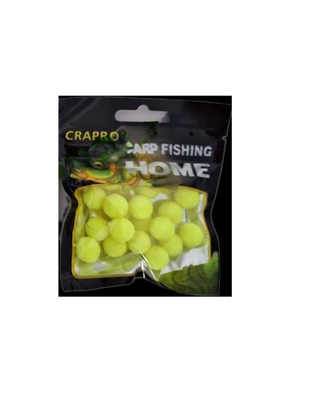 Bile Pop Up East Shark Din Plastic, Galben Fluo, 12mm, 20buc/plic