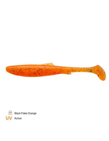 Shad Zeck Dude, Black Flake Orange, 6.4cm, 2g