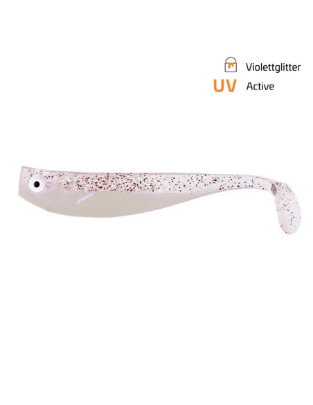Shad Zeck Zander Gummi, Violettglitter, 9cm, 3buc Shad Zeck Zander Gummi, Violettglitter, 9cm, 3buc