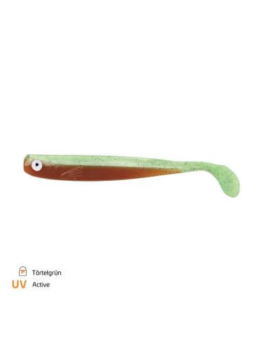 Shad Zeck Zander Gummi, Tortelgrun, 16cm, 2buc
