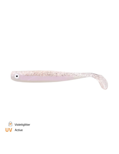 Shad Zeck Zander Gummi, Violettglitter, 16cm, 2buc