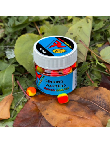 Wafters Feedermania Sinking Limited Edition Boilies & Barrels, Mango-Banana, 10mm