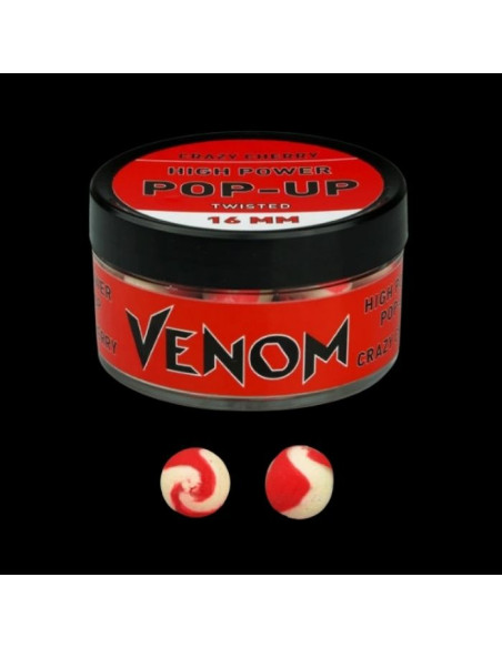 Pop-Up Feedermania Venom High Power, Crazy Cherry, 16mm Pop-Up Feedermania Venom High Power, Crazy Cherry, 16mm