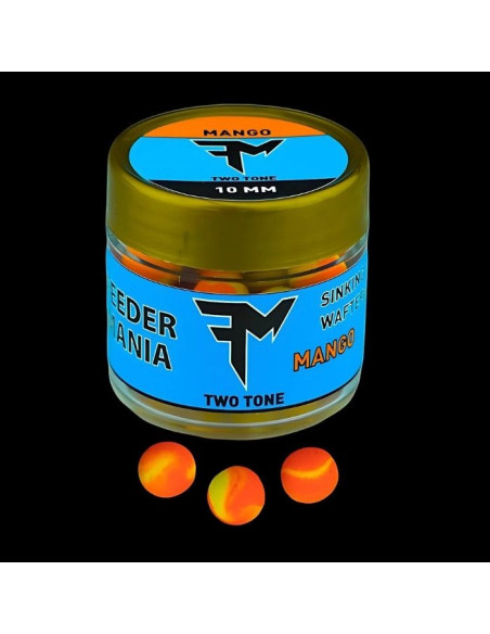 Wafters Feedermania Sinking Two Tone, Mango, 10mm Wafters Feedermania Sinking Two Tone, Mango, 10mm