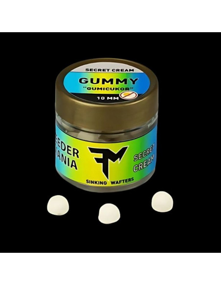 Wafters Feedermania Gummy, Secret Cream, 10mm Wafters Feedermania Gummy, Secret Cream, 10mm