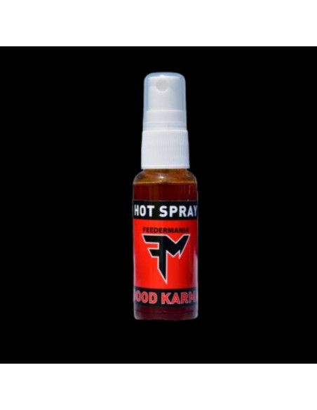 Atractant Feedermania Hot Spray, Good Karma, 30ml Atractant Feedermania Hot Spray, Good Karma, 30ml