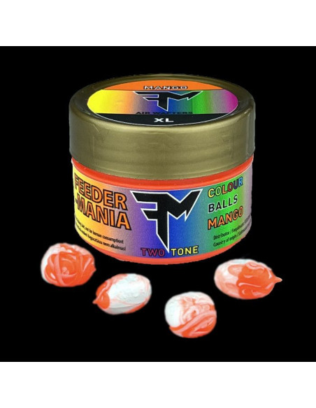 Pop Up Feedermania Colour Balls Two Tone XL, Mango Pop Up Feedermania Colour Balls Two Tone XL, Mango