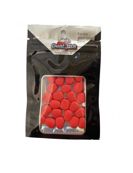 Porumb Flotant din Silicon Dual Fish cu Aroma Adaugata, Rosu Porumb Flotant din Silicon Dual Fish cu Aroma Adaugata, Rosu