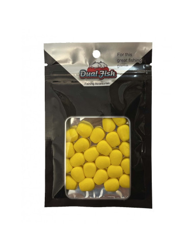 Porumb Flotant din Silicon Dual Fish cu Aroma Adaugata, Galben