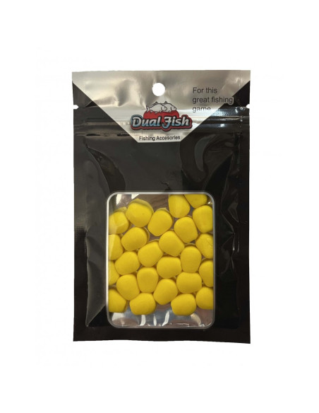 Porumb Flotant din Silicon Dual Fish cu Aroma Adaugata, Galben Porumb Flotant din Silicon Dual Fish cu Aroma Adaugata, Galben